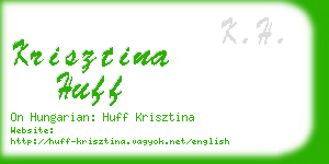 krisztina huff business card